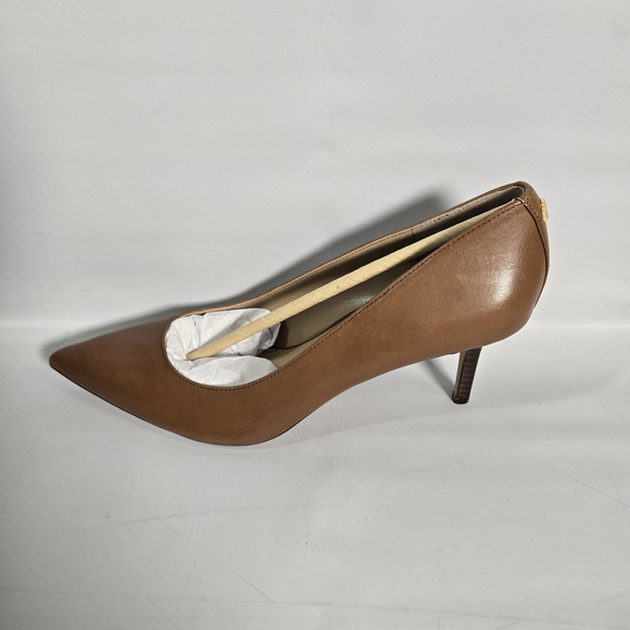 Lauren Ralph Lauren Lanette Leather Pumps 9 Brown Pointed Toe Heel NEW ($160) - Picture 4 of 10